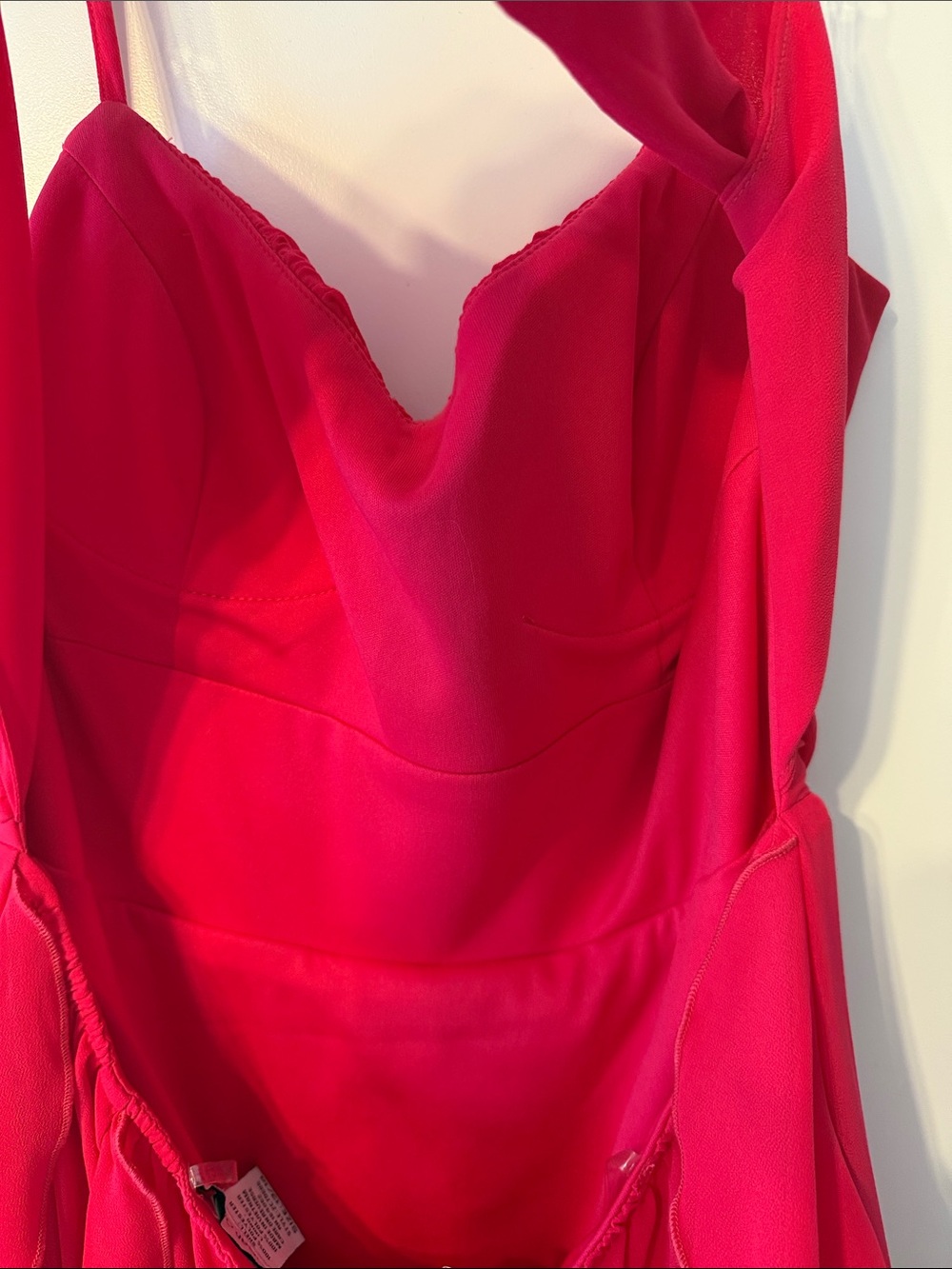 Hot Pink Ruffled Spaghetti-Strap Dress - Picture 8 of 8